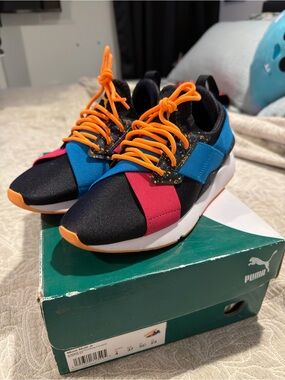 Muse Black/Blue/Pink/Orange Kids' Sneakers